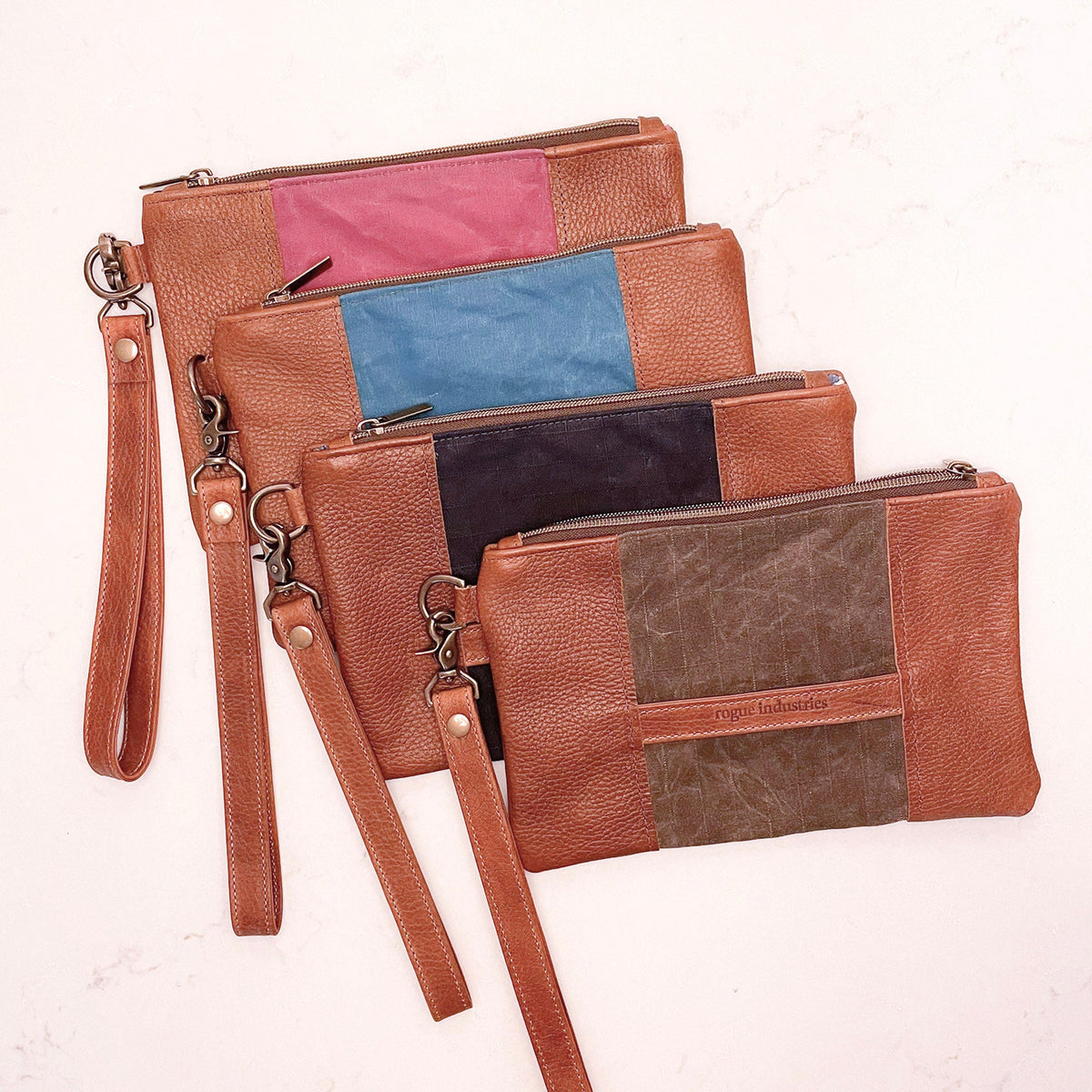 Eastport Waxed Canvas and Leather Clutch