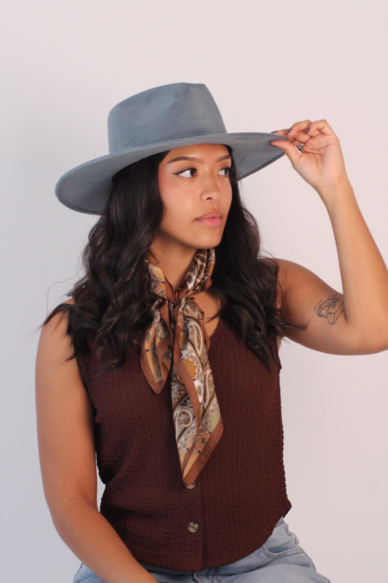 Peacock blue Nomad rancher hat, view 2