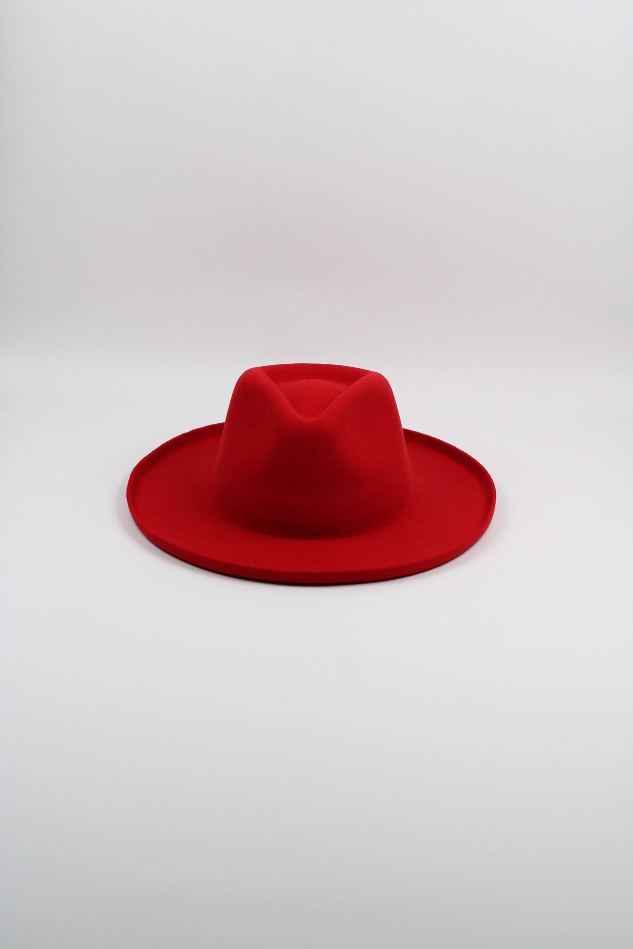 Cherry red Harper pencil brim hat, view 2