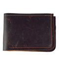 Heritage moose leather billfold wallet, closed