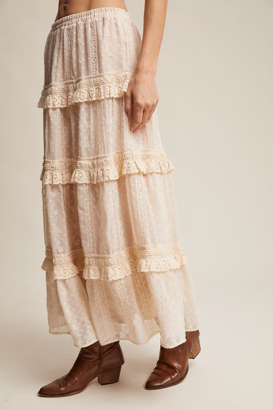Desert Prairie lace skirt, view 4