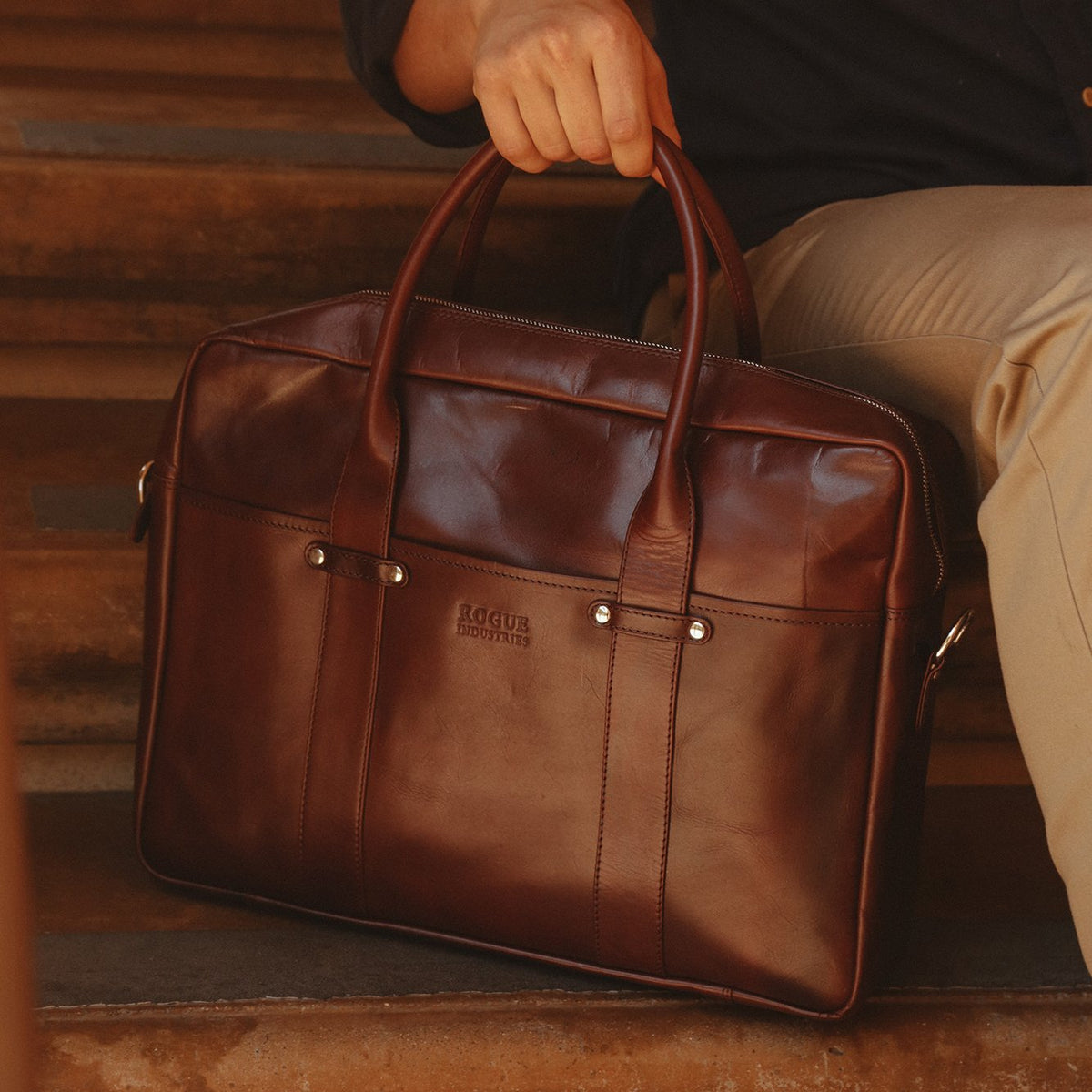 Katahdin Unlined Leather Briefcase
