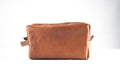 Top-grain leather dopp kit