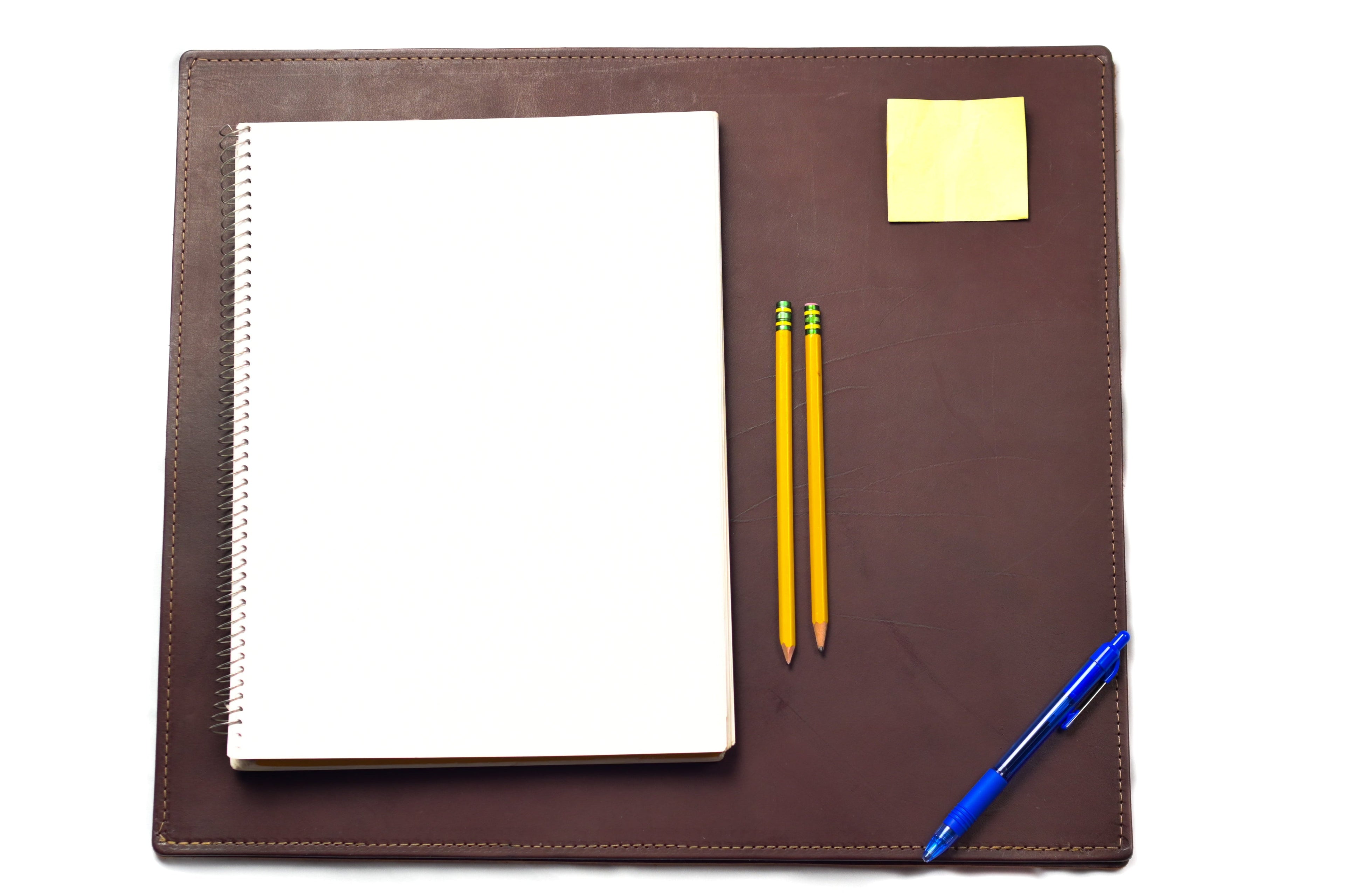 Top-grain leather desk pad, view 2
