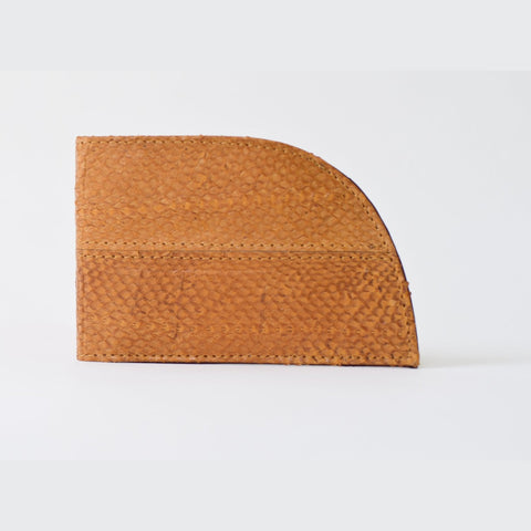 Salmon leather front pocket wallet