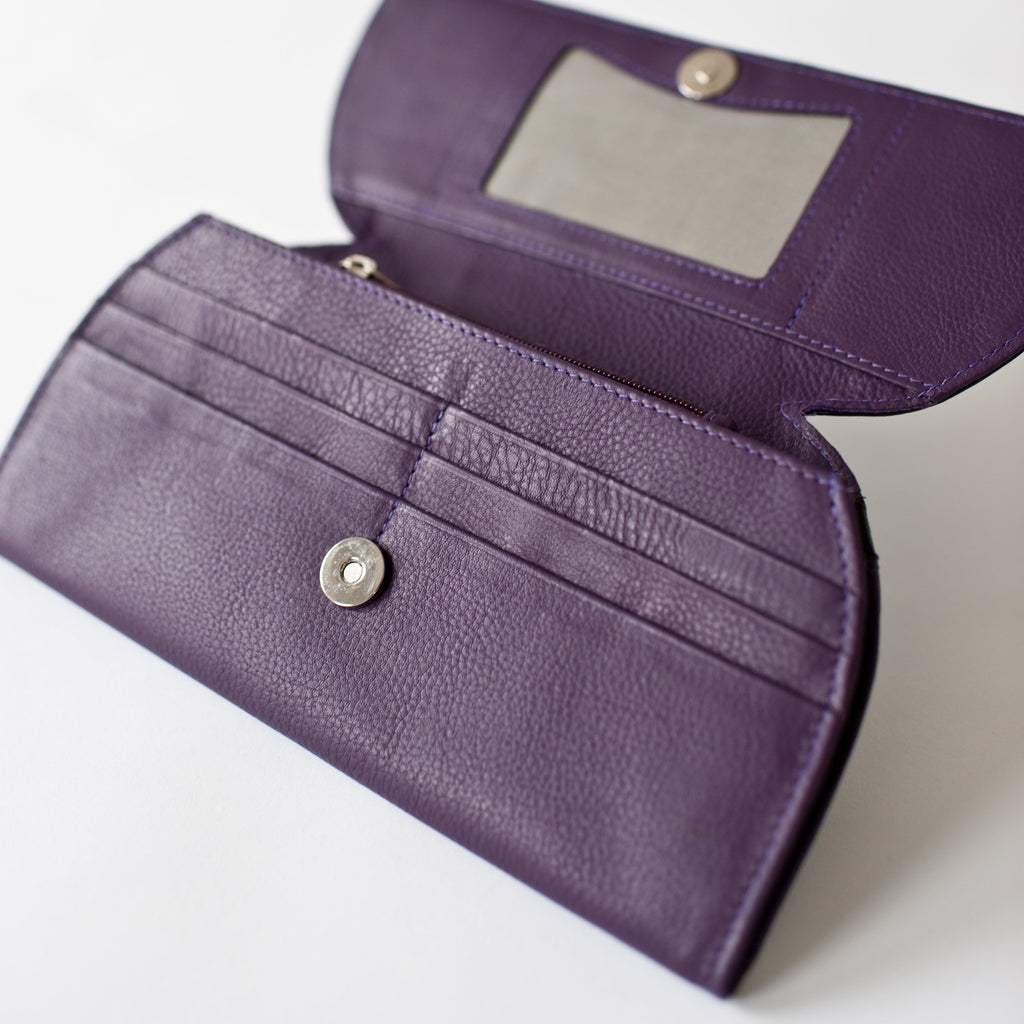 RFID Blocking Ostrich Print Clutch Wallet