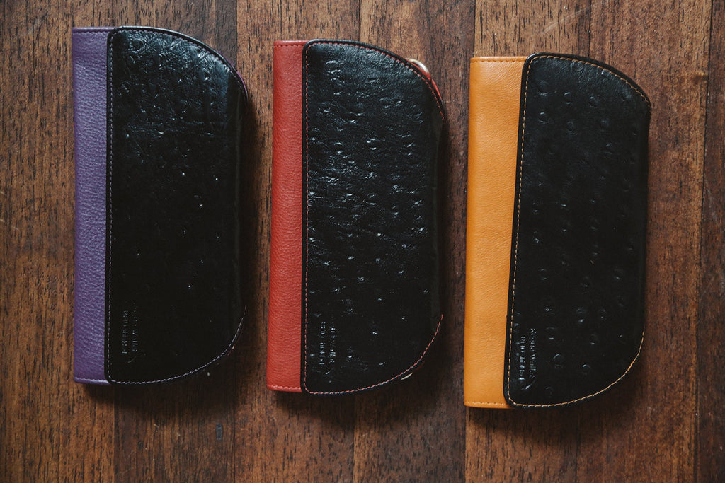 RFID Blocking Ostrich Print Clutch Wallet