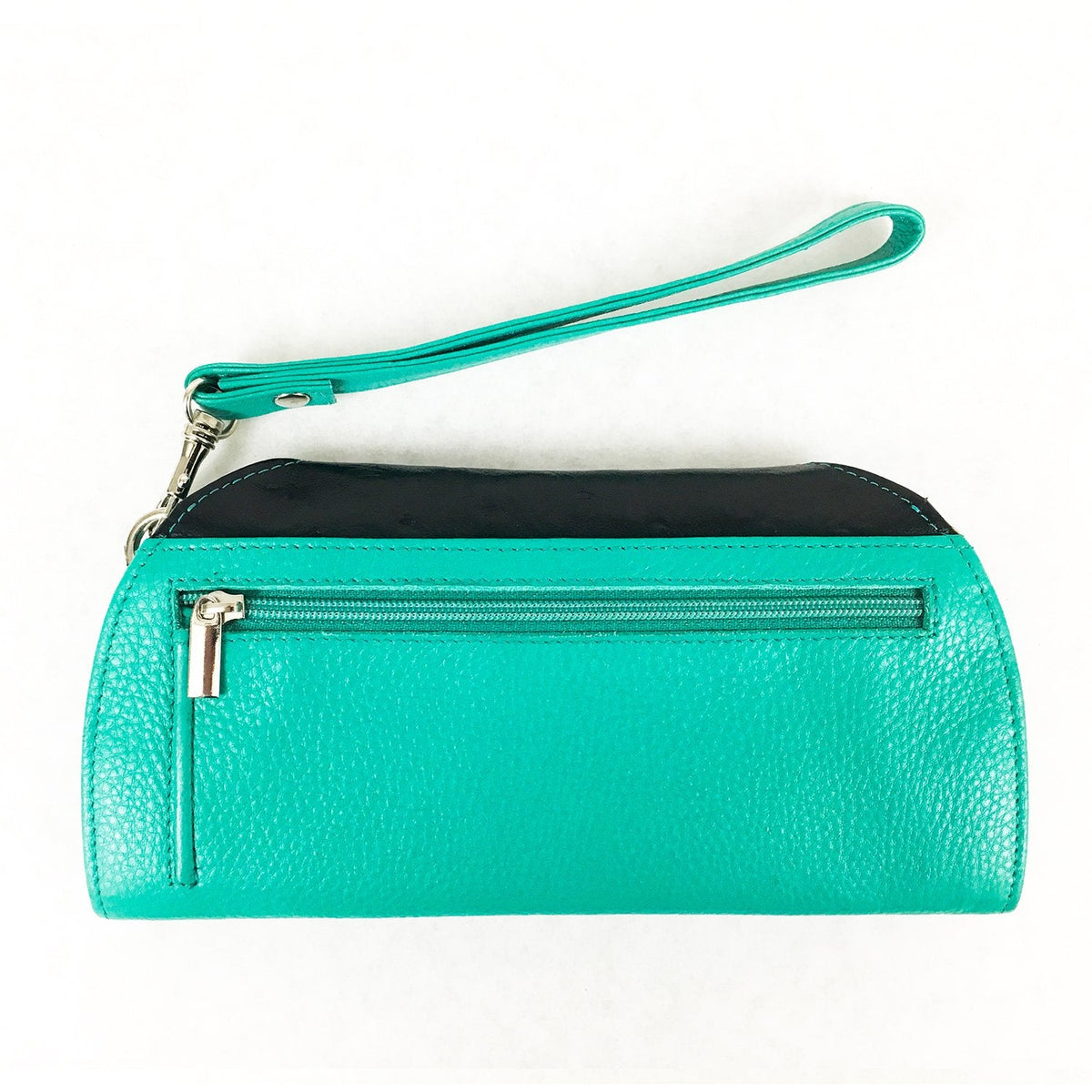 RFID Blocking Ostrich Print Clutch Wallet