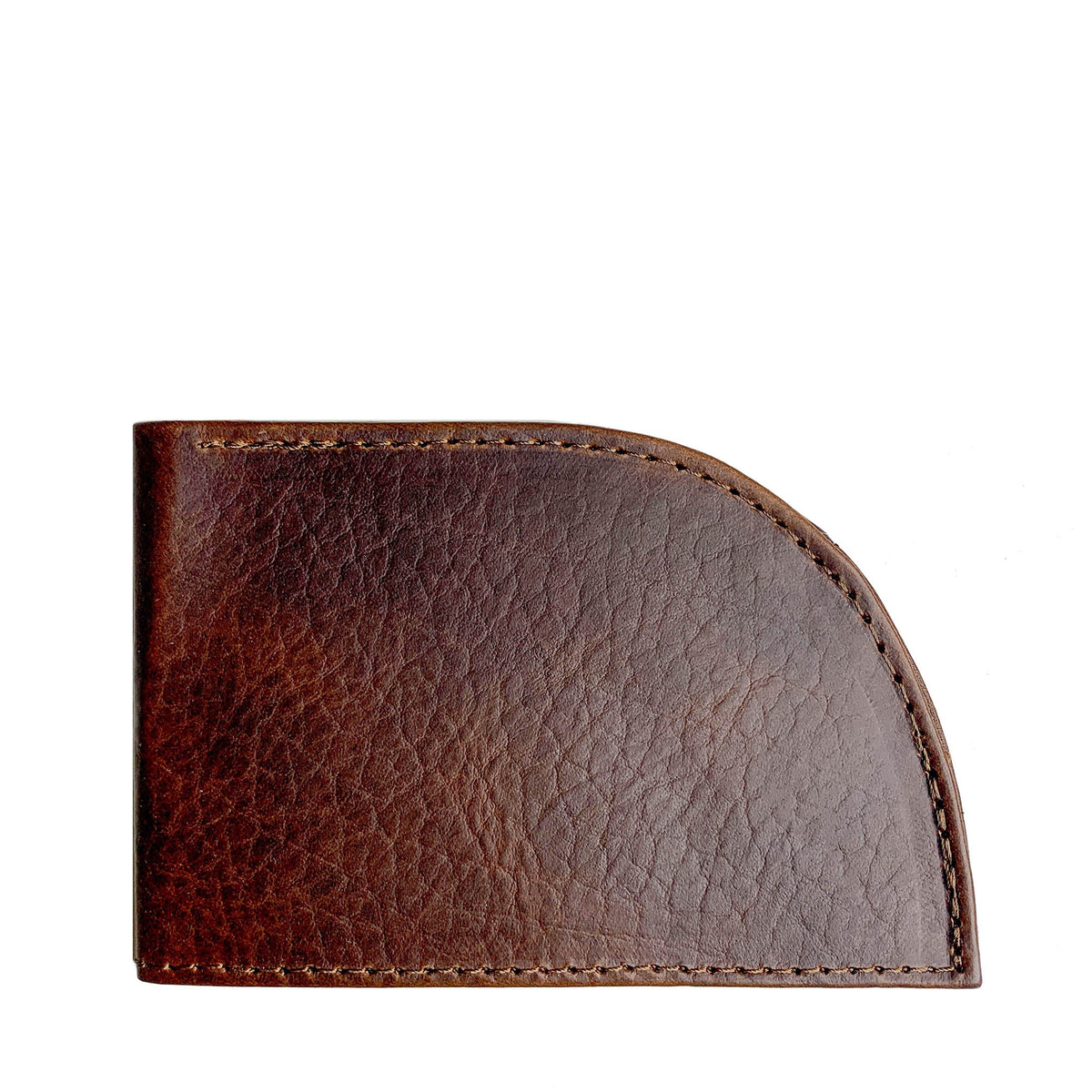 Horween bison leather front pocket wallet