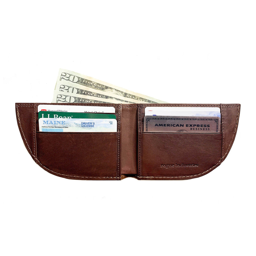 Nantucket Horween bison front pocket wallet, view 2