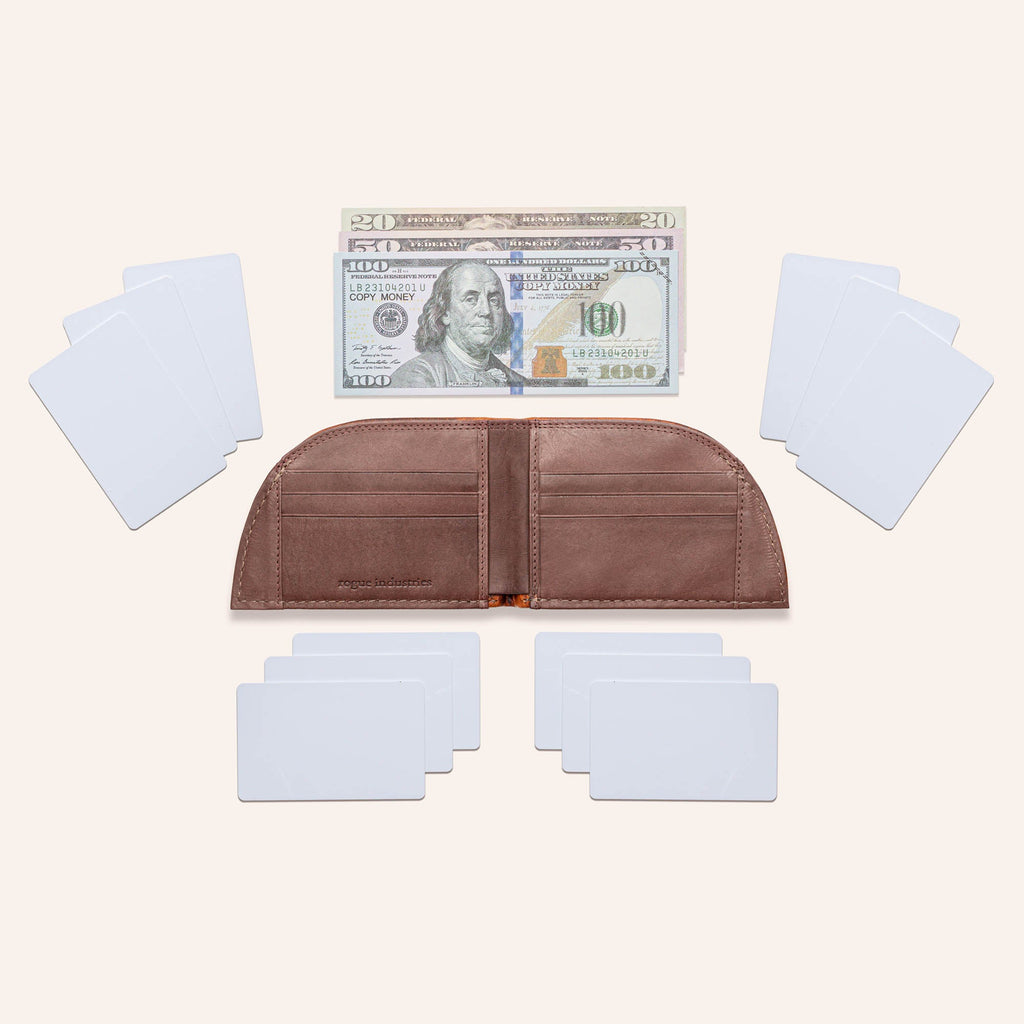 Moose leather front pocket wallet, view 5