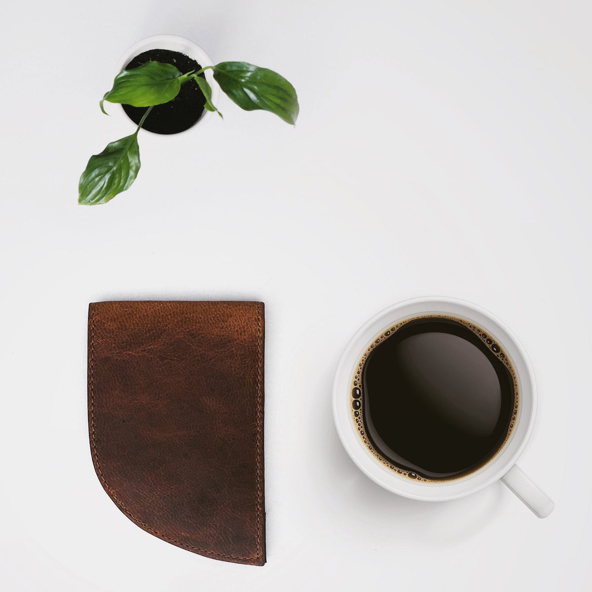 Moose leather front pocket wallet, view 3
