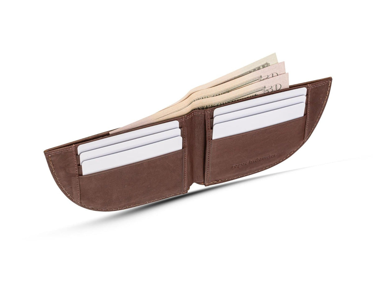 Nantucket moose leather front pocket wallet, view 2