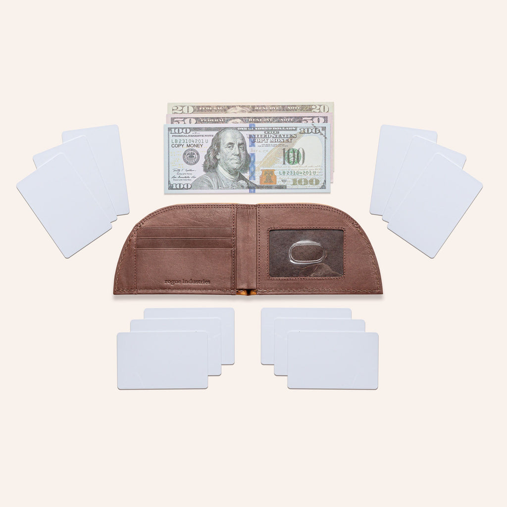 Moose leather front pocket wallet, view 7