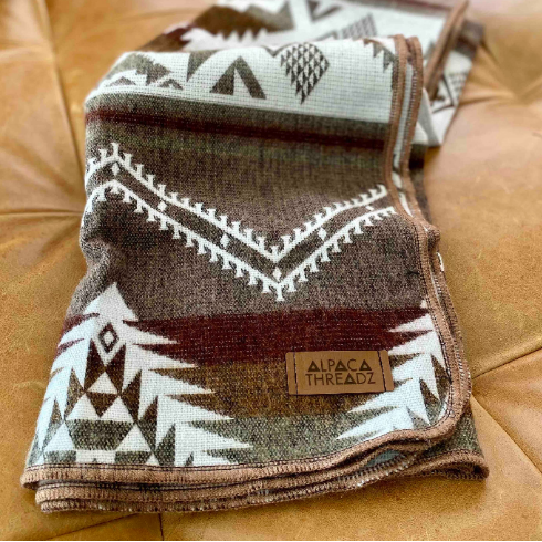 Andean alpaca baby blanket, view 5