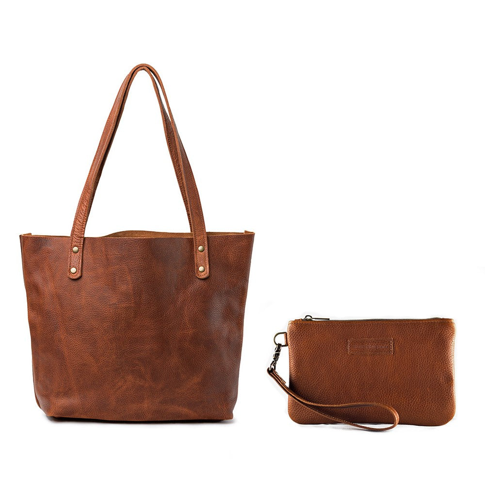 Sebago top-grain leather clutch, view 3