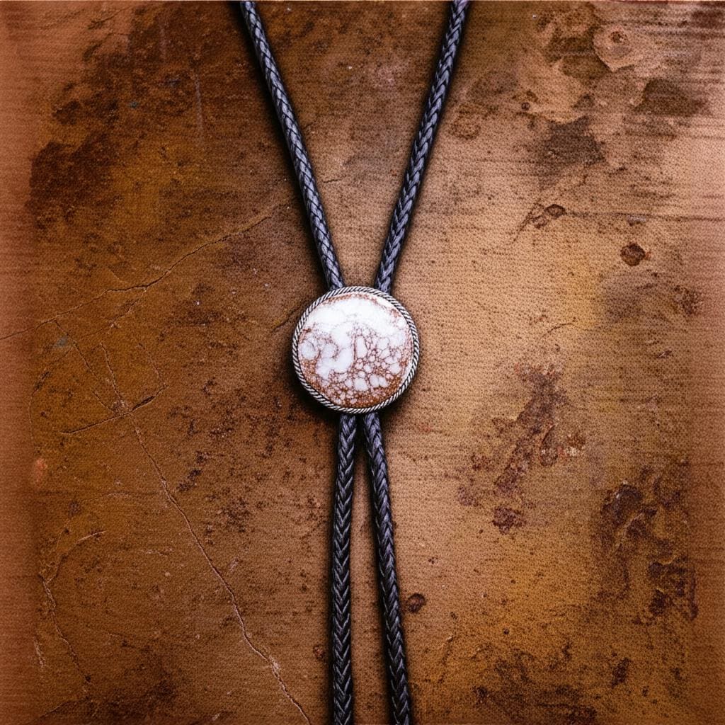 Trail Rider, Wild Horse Bolo Tie, Navajo Sterling, by P Yazzie, clasp detail