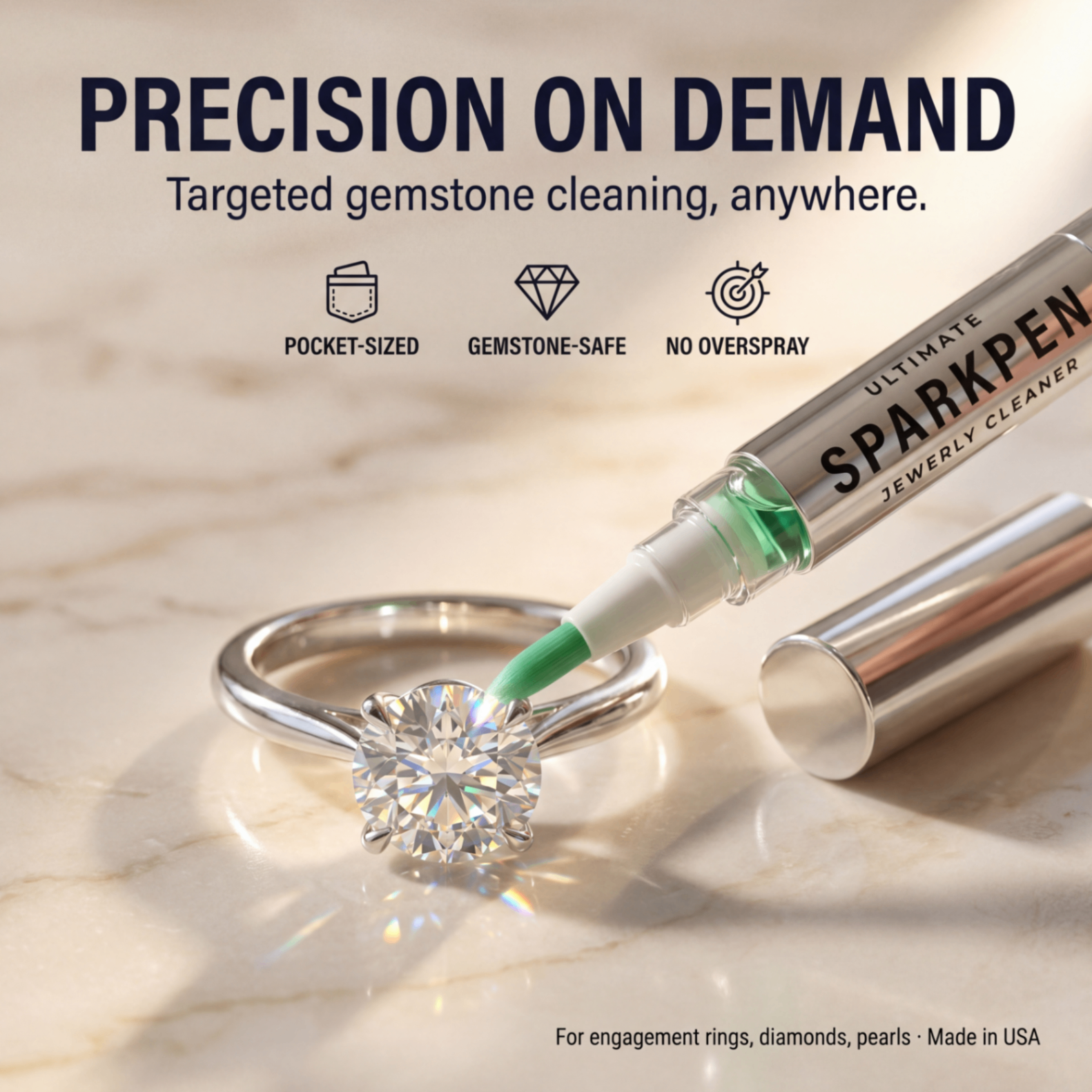 Sparkpen™ by Sparklean® — Ring cleaner pen for diamonds, pearls & gemstones
