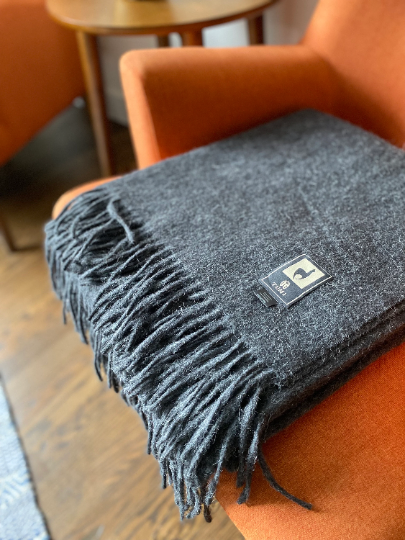 Peruvian Alpaca Fringe Throw in Solid Colors