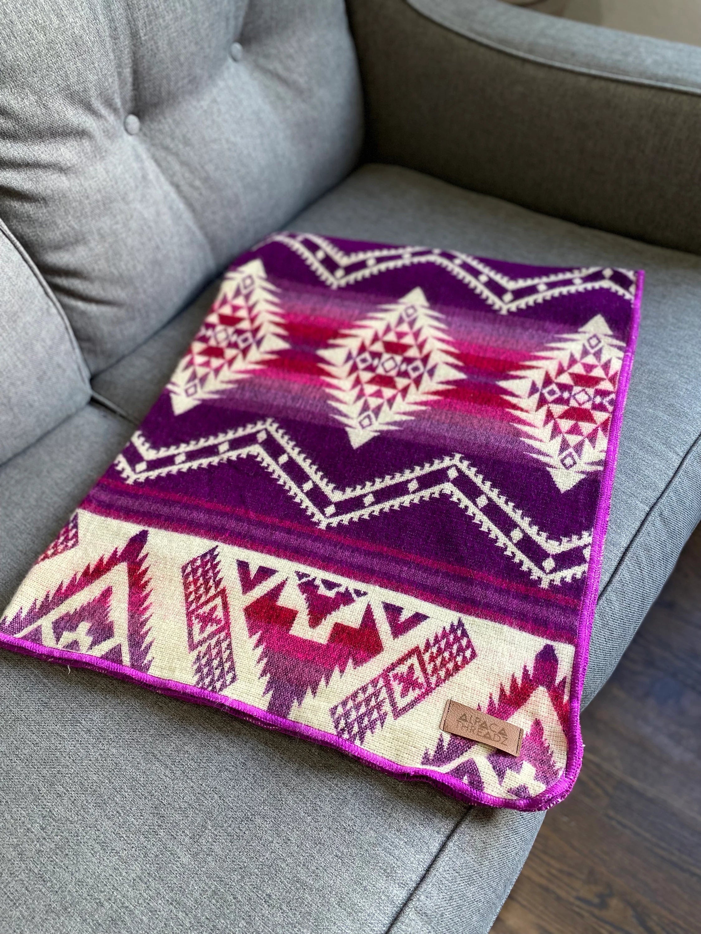 Andean alpaca baby blanket, view 8