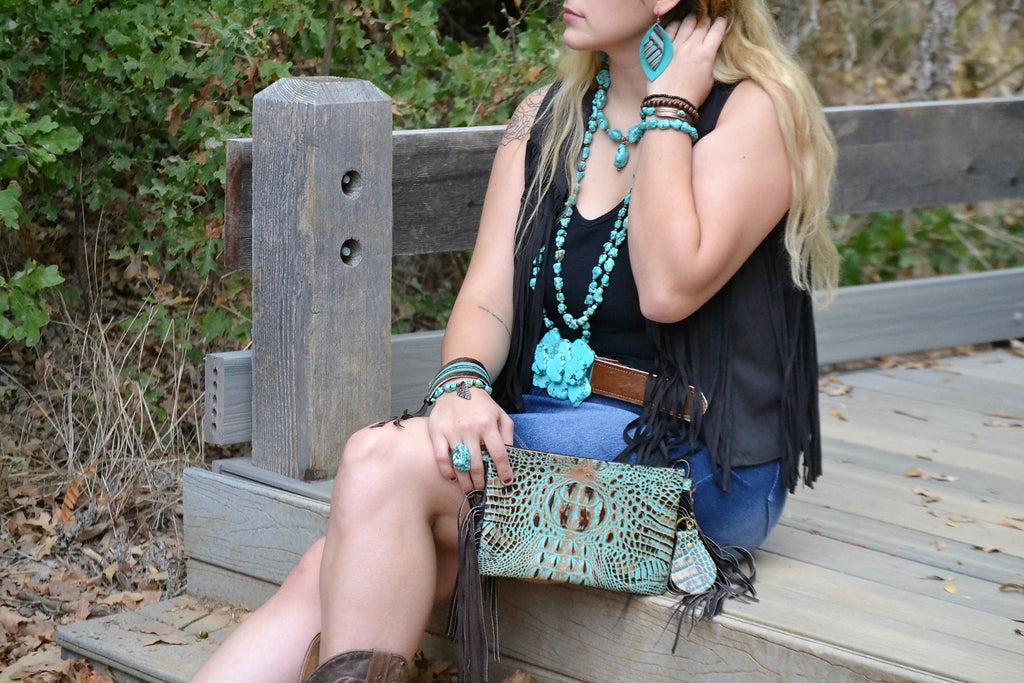 Medium Turquoise Slab Belt Buckle