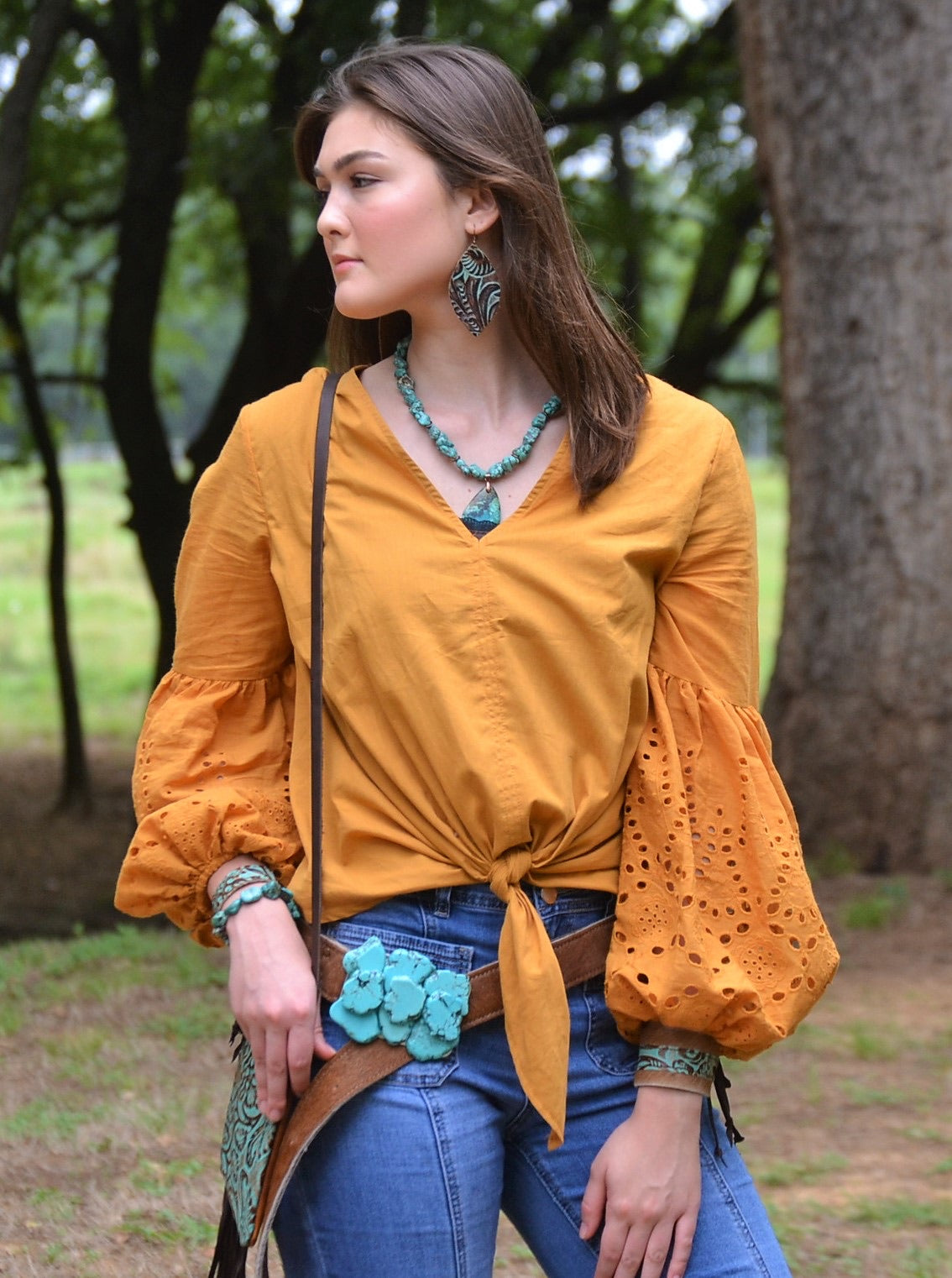 Medium Turquoise Slab Belt Buckle