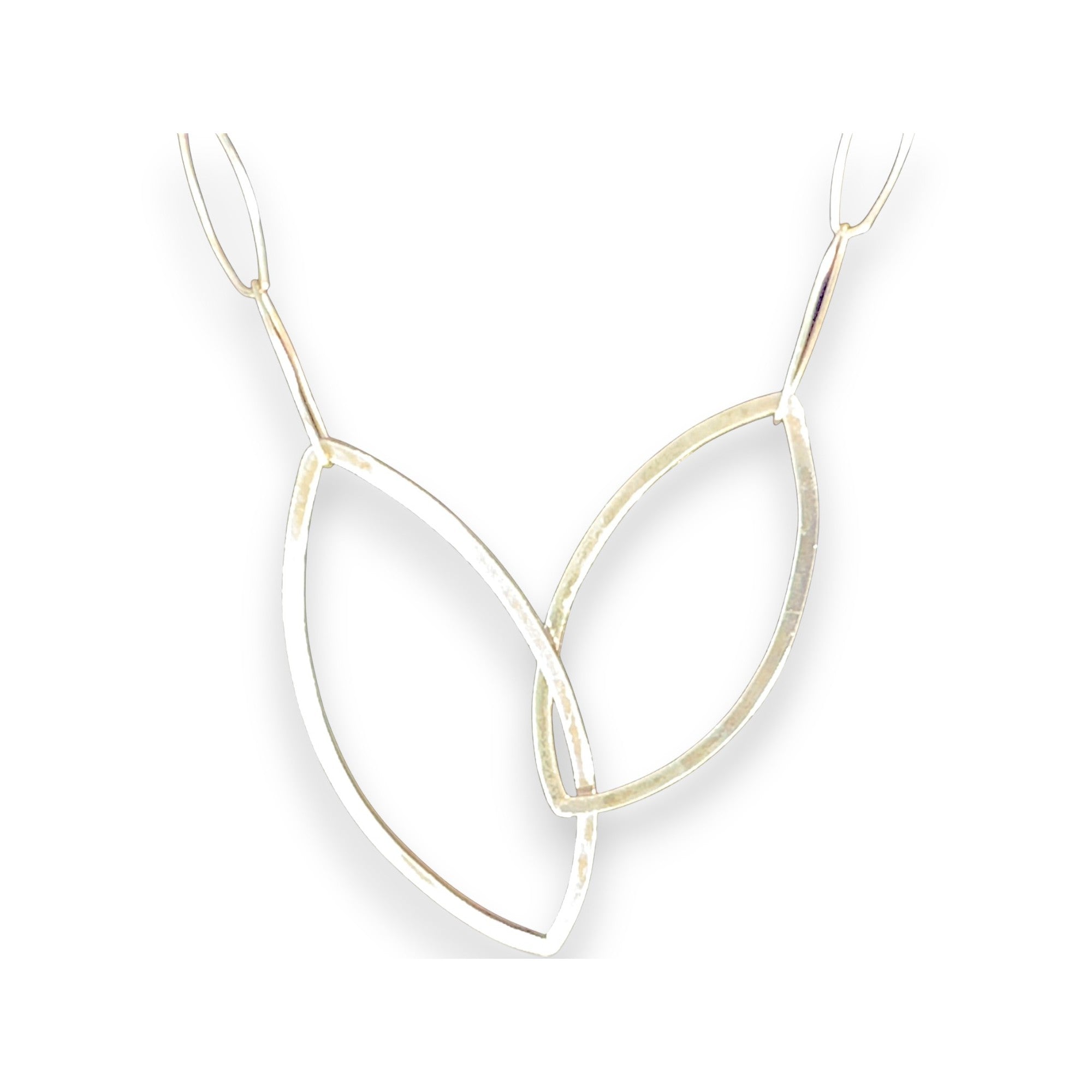 Interleaf Set, Sterling Silver Necklace & Earrings, by Grace Chin, maker craftsmanship