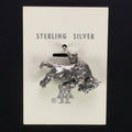 Vintage Maisel's sterling silver buffalo charm on its original trading post card