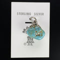 Vintage Maisel's spiderweb turquoise nugget pendant on its original trading post card