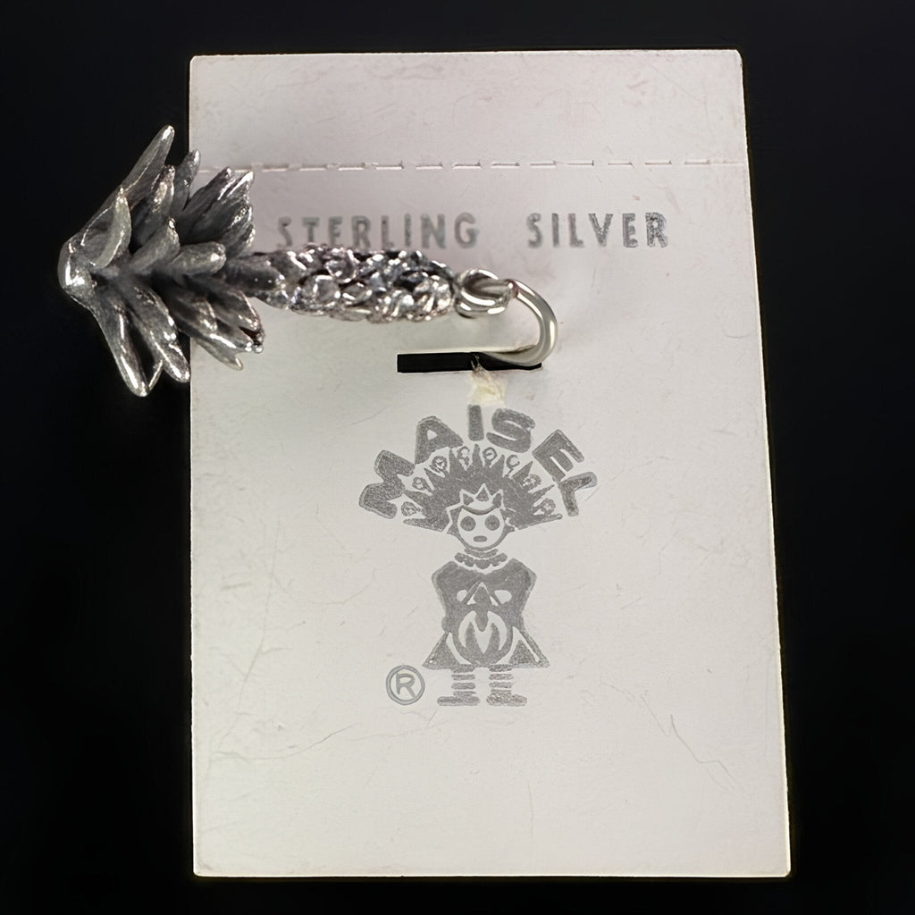 Reverse of the vintage Maisel's sterling silver yucca charm