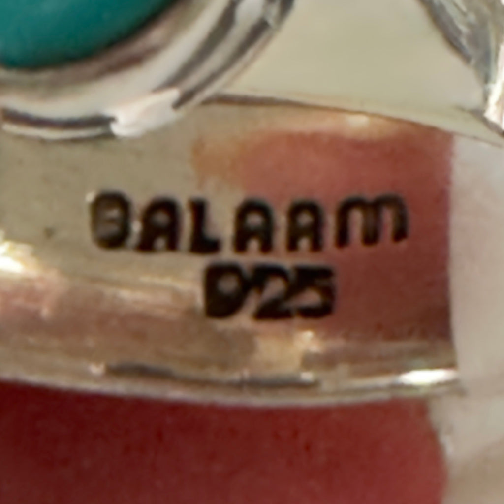 Wildflower Artisans BALAAM sterling silver ring hallmark stamp 925 inside the wide flat band
