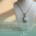 Winter Star, White Buffalo Pendant, Navajo Sterling, by Leslie Yazzie